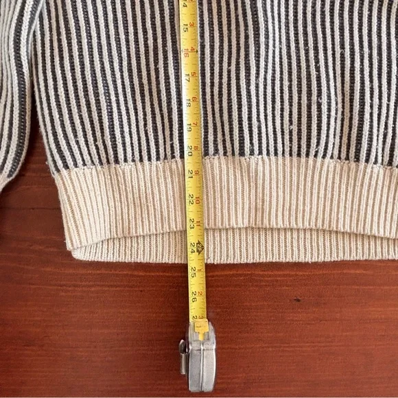 Mara Hoffman wool ribbed collared Henley sweater